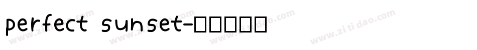 perfect sunset字体转换